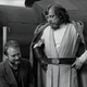 Rian Johnson y Mark Hamill durante el rodaje de Star Wars: The Last Jedi.